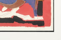 "Cheveaux Et Cavalier vi, " Lithograph by Marino Marini