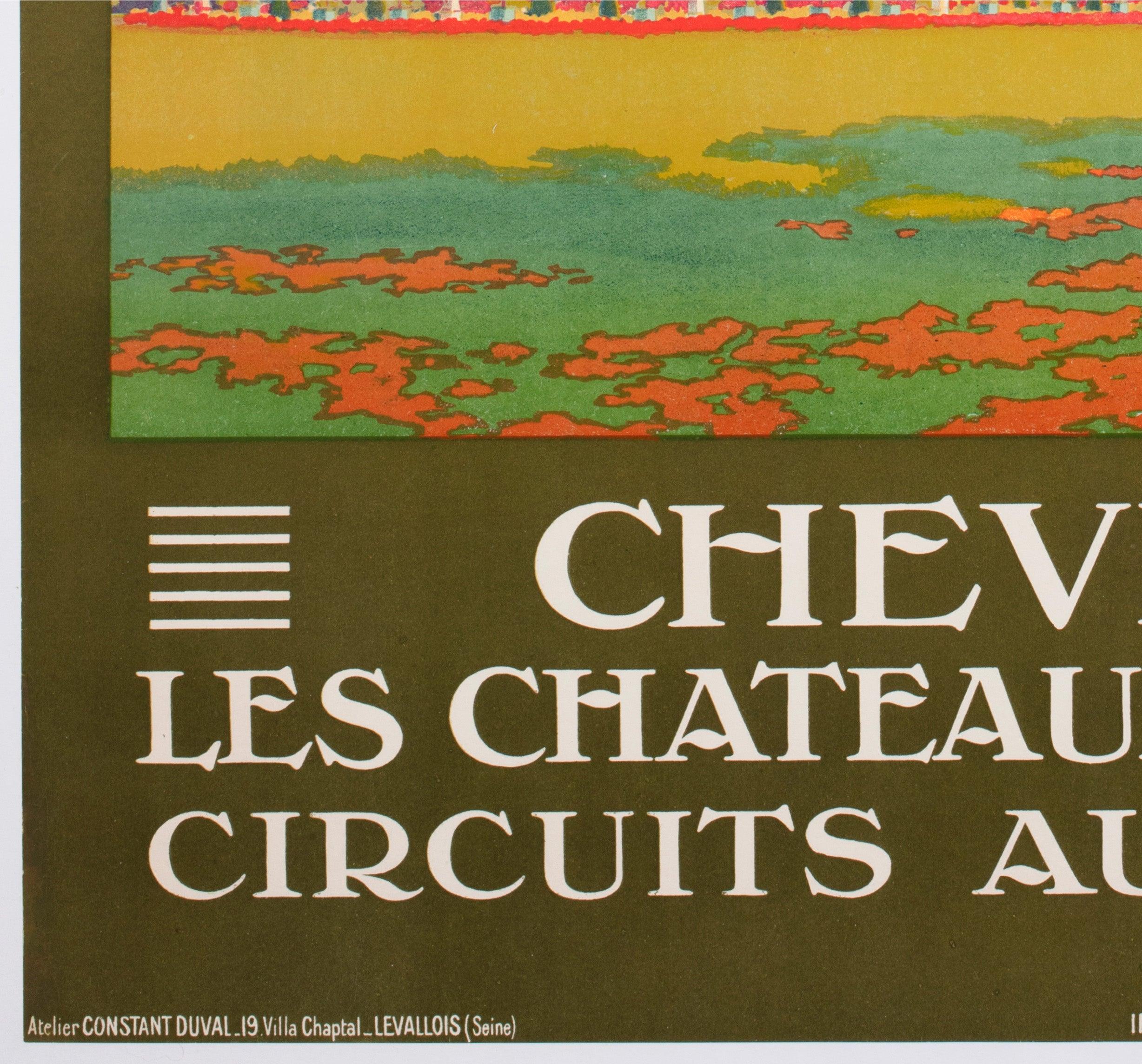 Cheverny c1926 Französisch Eisenbahn Reisen Werbeplakat, Contant Duval im Angebot 2