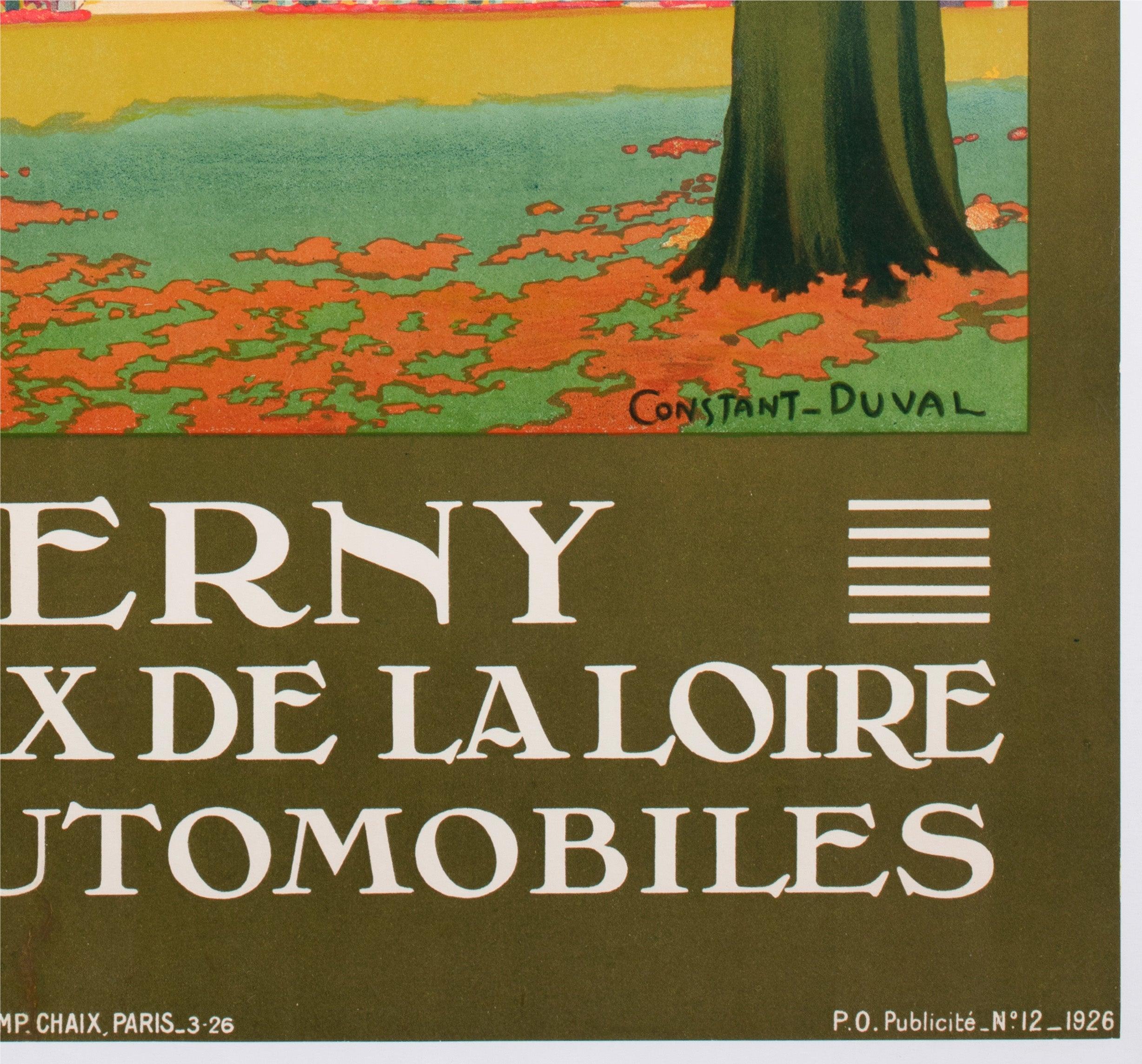 Cheverny c1926 Französisch Eisenbahn Reisen Werbeplakat, Contant Duval im Angebot 3