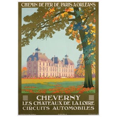 Cheverny c1926 Französisch Eisenbahn Reisen Werbeplakat, Contant Duval