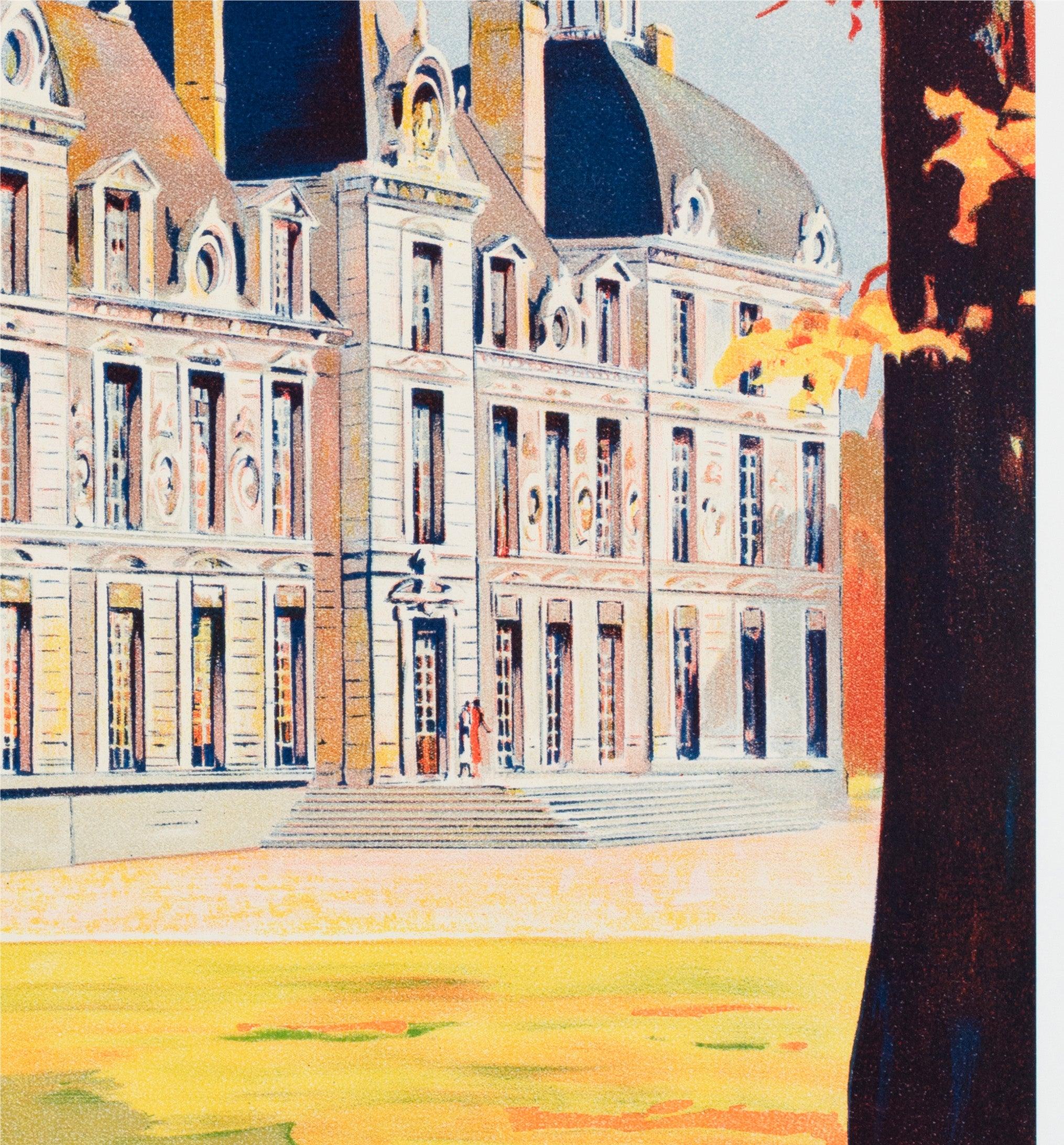 Cheverny c1937 SNCF French Railway Reise-Werbeplakat, E. Paul Champseix (Leinen) im Angebot