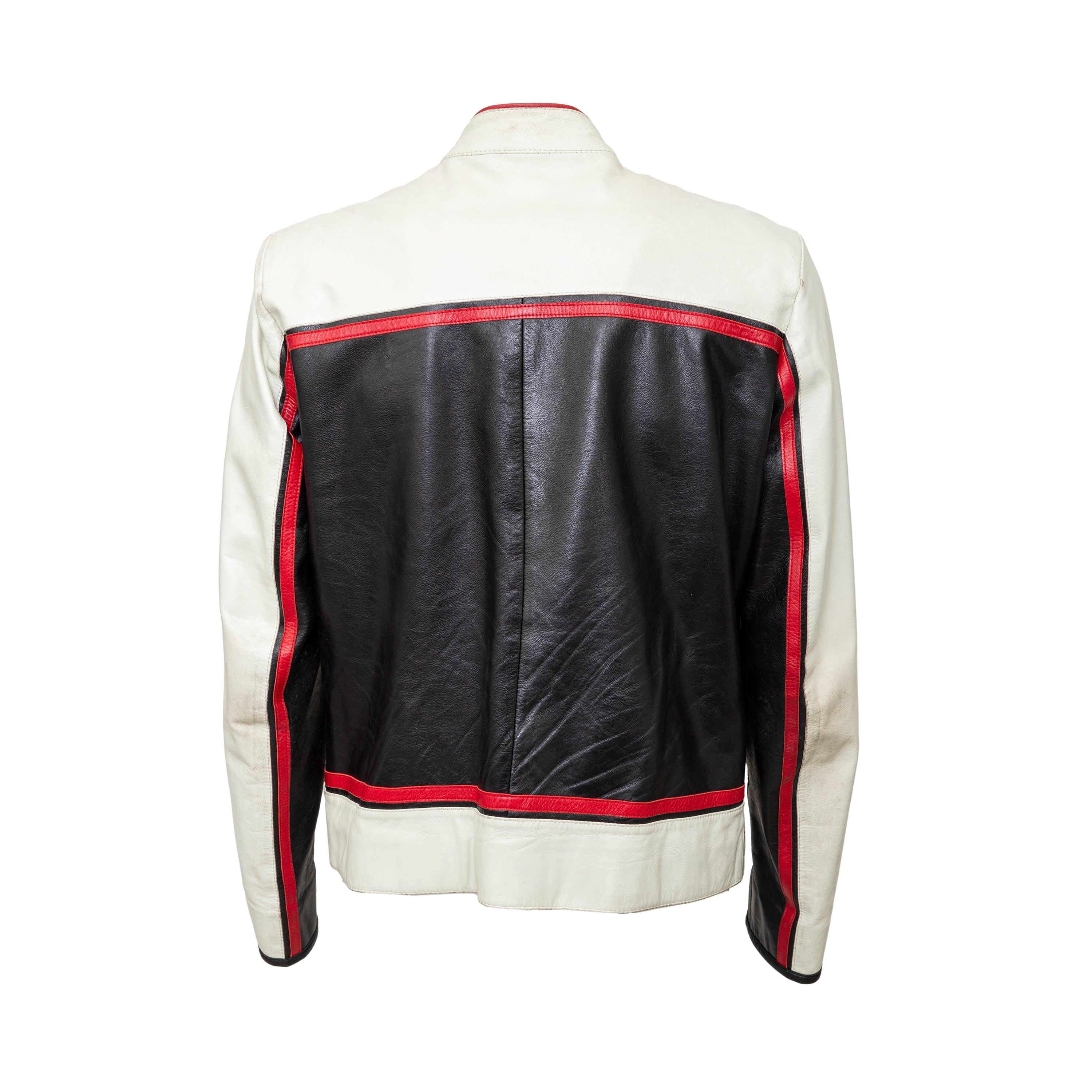 Gray Chevignon Biker Leather Jacket - '90s For Sale