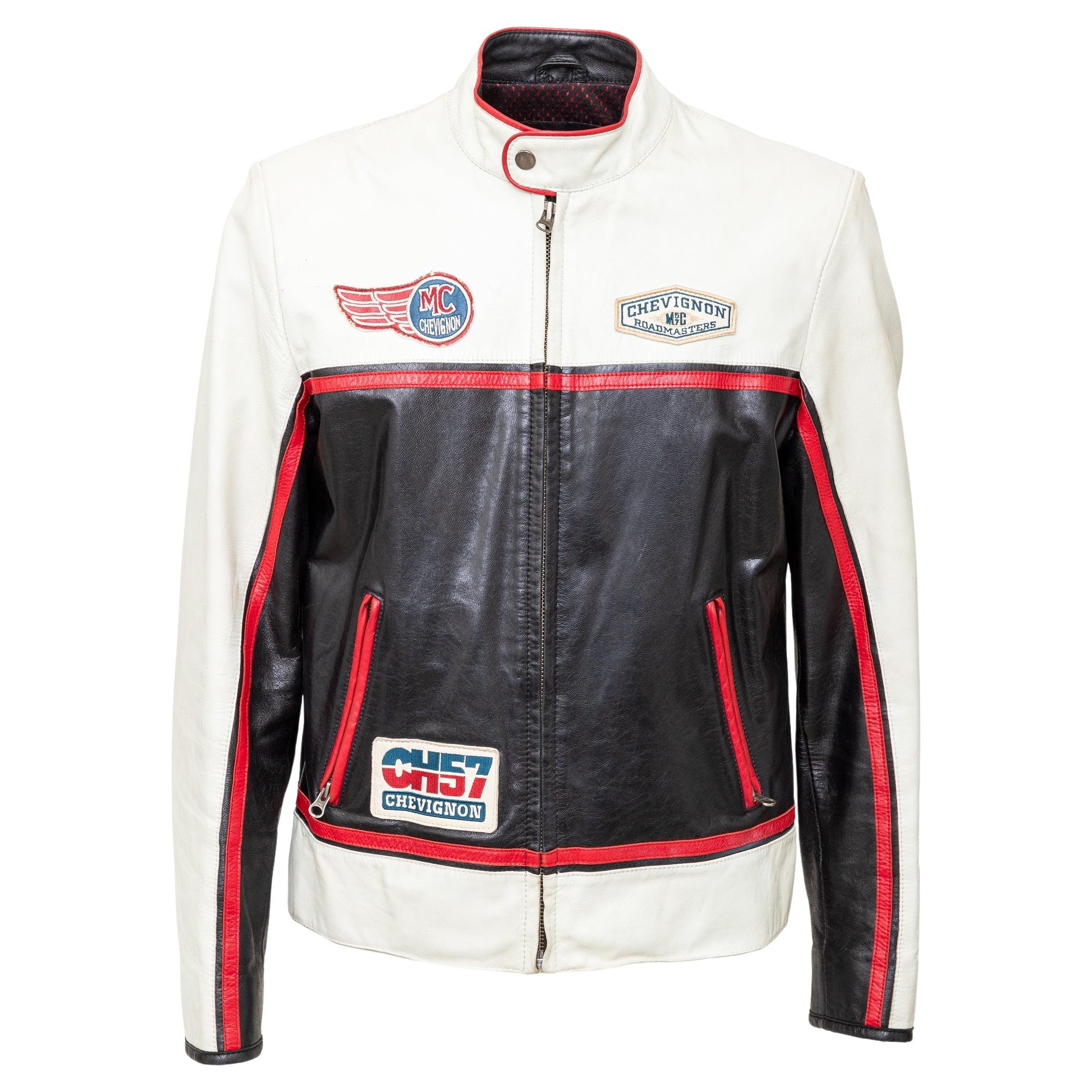 Chevignon Biker Leather Jacket - '90s For Sale