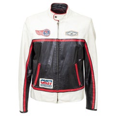 Vintage Chevignon Biker Leather Jacket - '90s