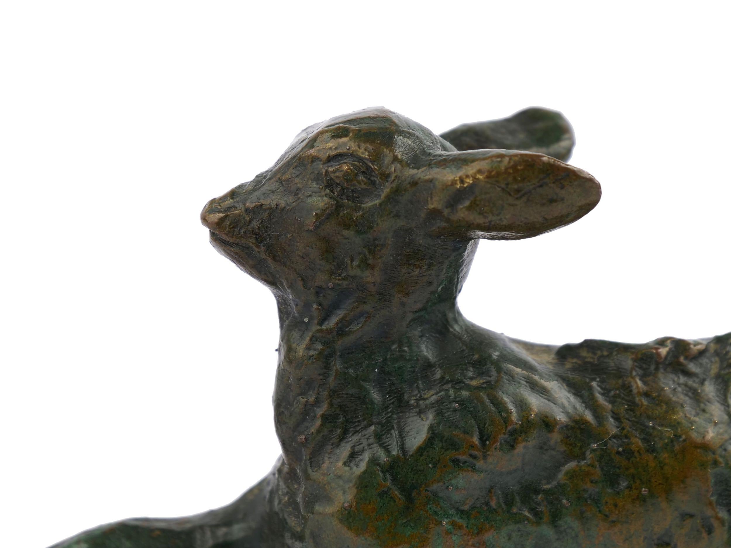 “Chevreau Courant” French Modernism Bronze Sculpture by Ary Bitter & Susse 3