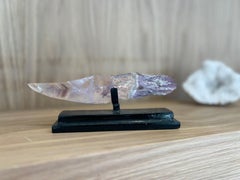 Chevron Amethyst Hand-Carved Dagger