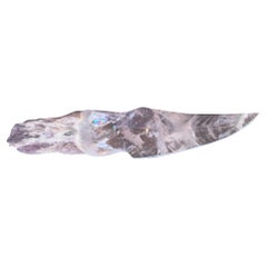 Chevron Amethyst Hand-Carved Dagger