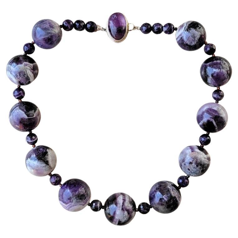 Chevron Amethyst Necklace For Sale