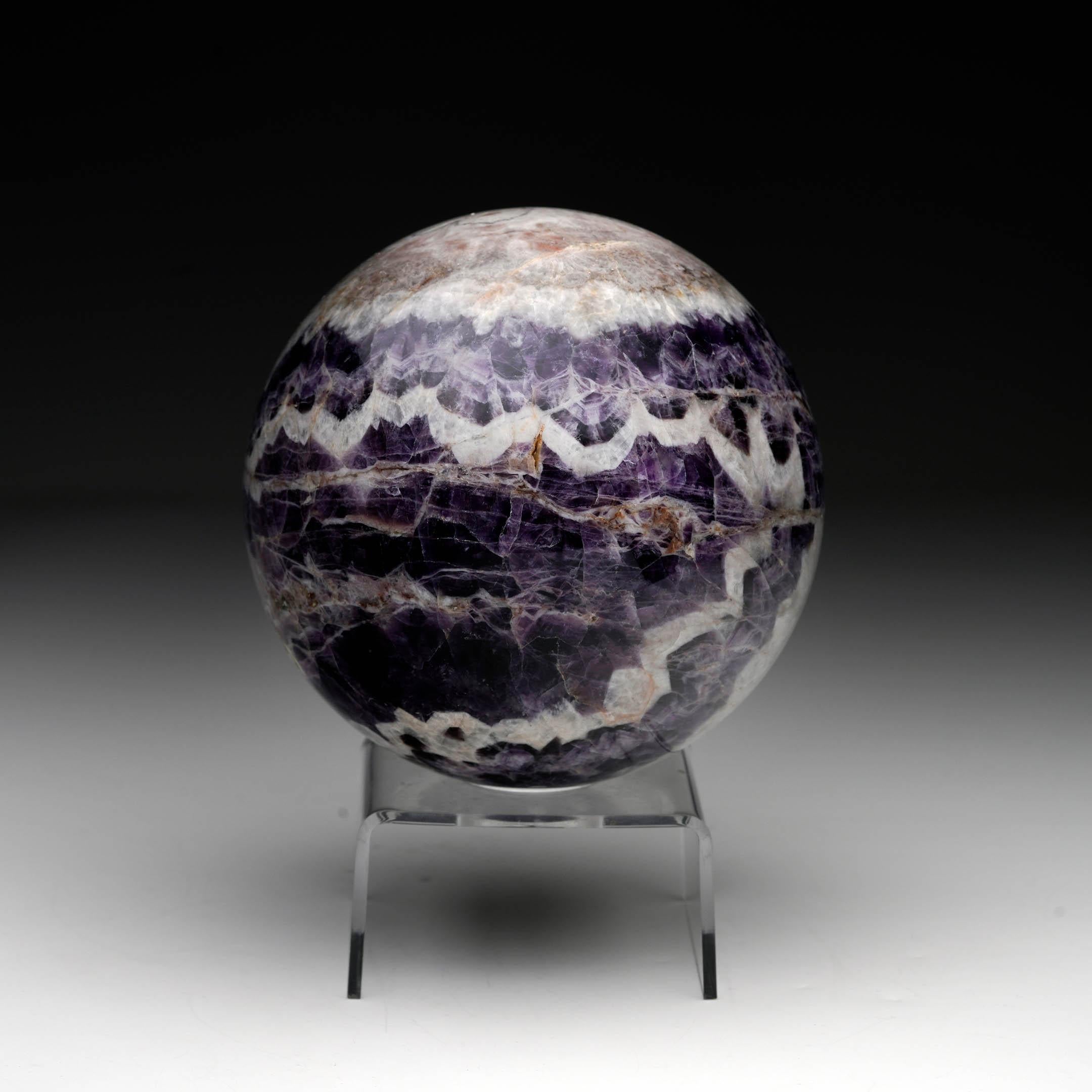 Lucidato Sfera Chevron Ametista in vendita