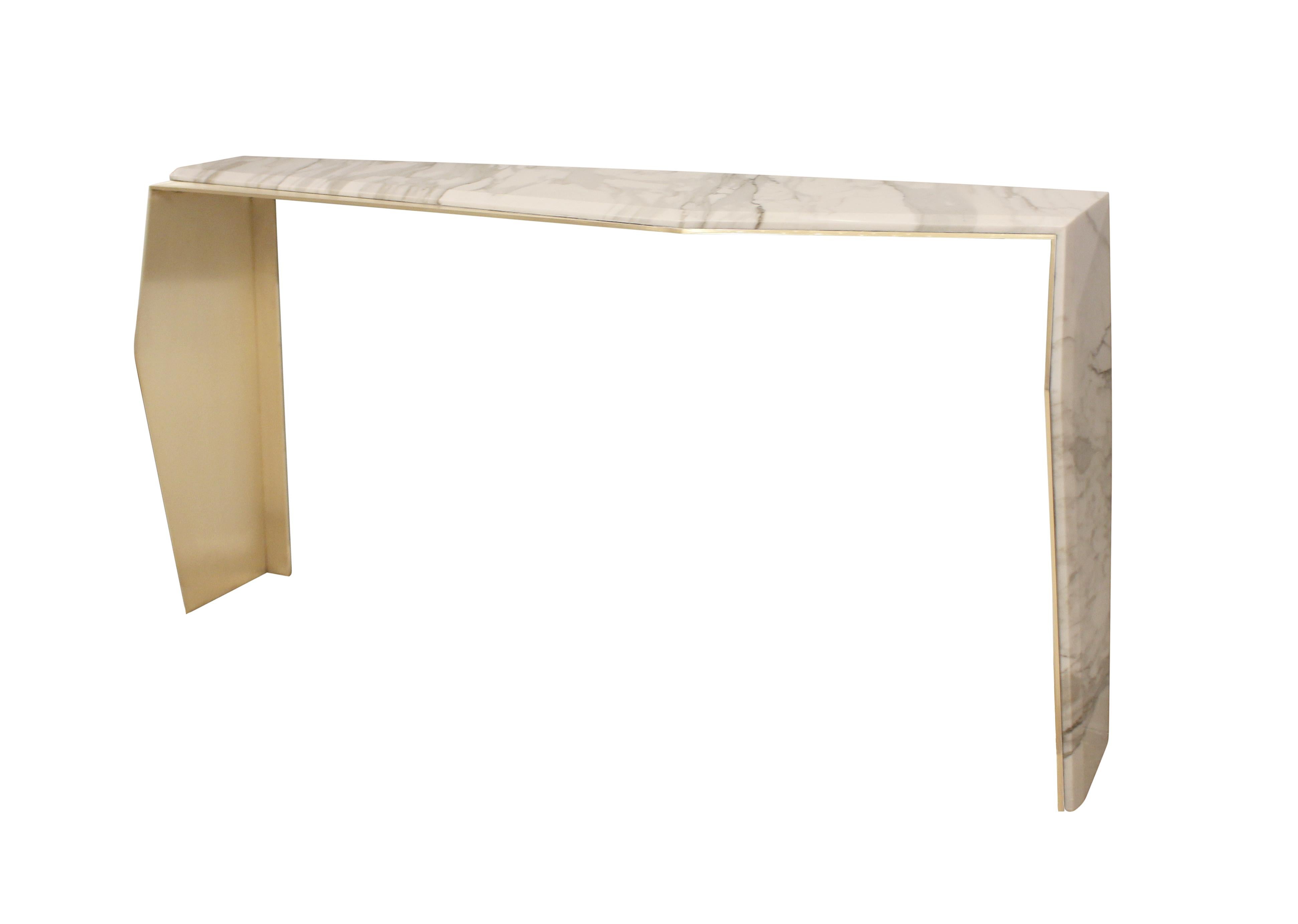 chevron console table