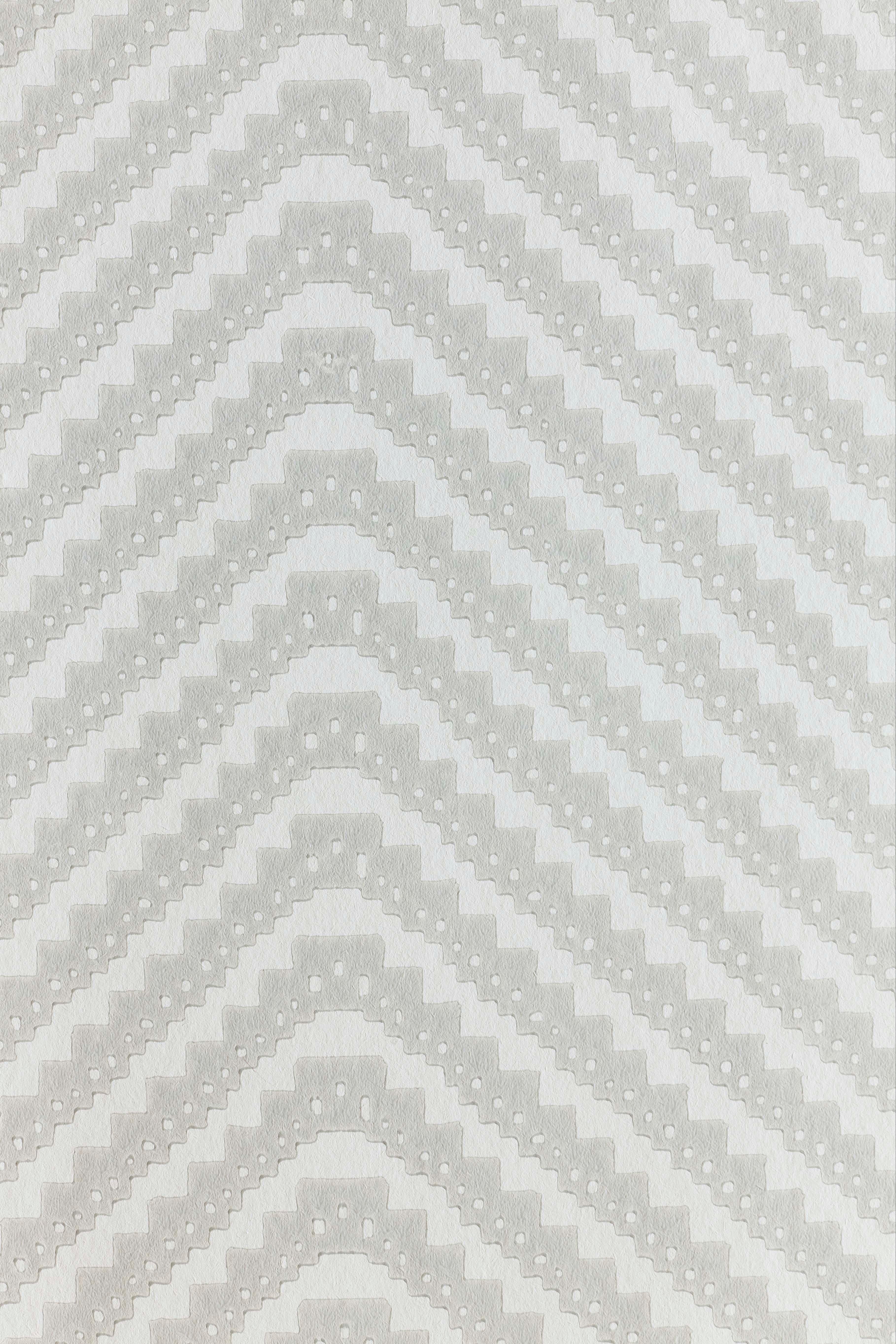 'Chevron' Contemporary, Traditional Wallpaper in Grey In New Condition For Sale In Pewsey, Wiltshire