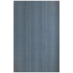 'Chevron' Contemporary, Traditional Wallpaper in Ink Blue