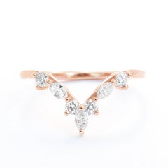 Chevron Diamond V Wedding Band 'Iceland'