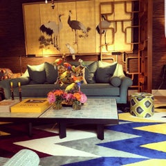 Chevron Hand-Tufted Wool Rug - Multicolored