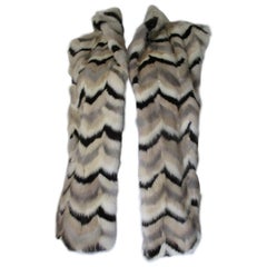 Chevron Mink Fur Vest