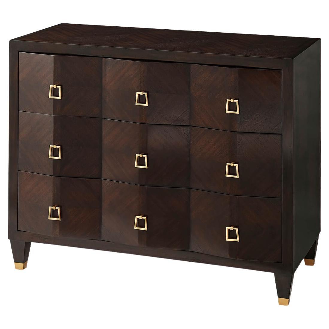 Chevron Modern Chest of Drawers For Sale