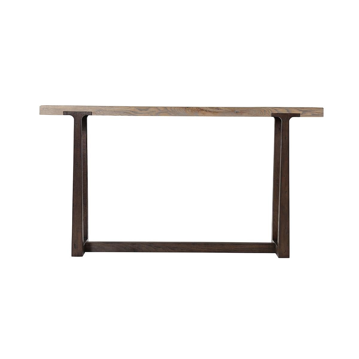 Vietnamese Chevron Modern Console Table For Sale