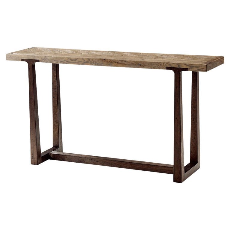 Chevron Modern Console Table For Sale at 1stDibs