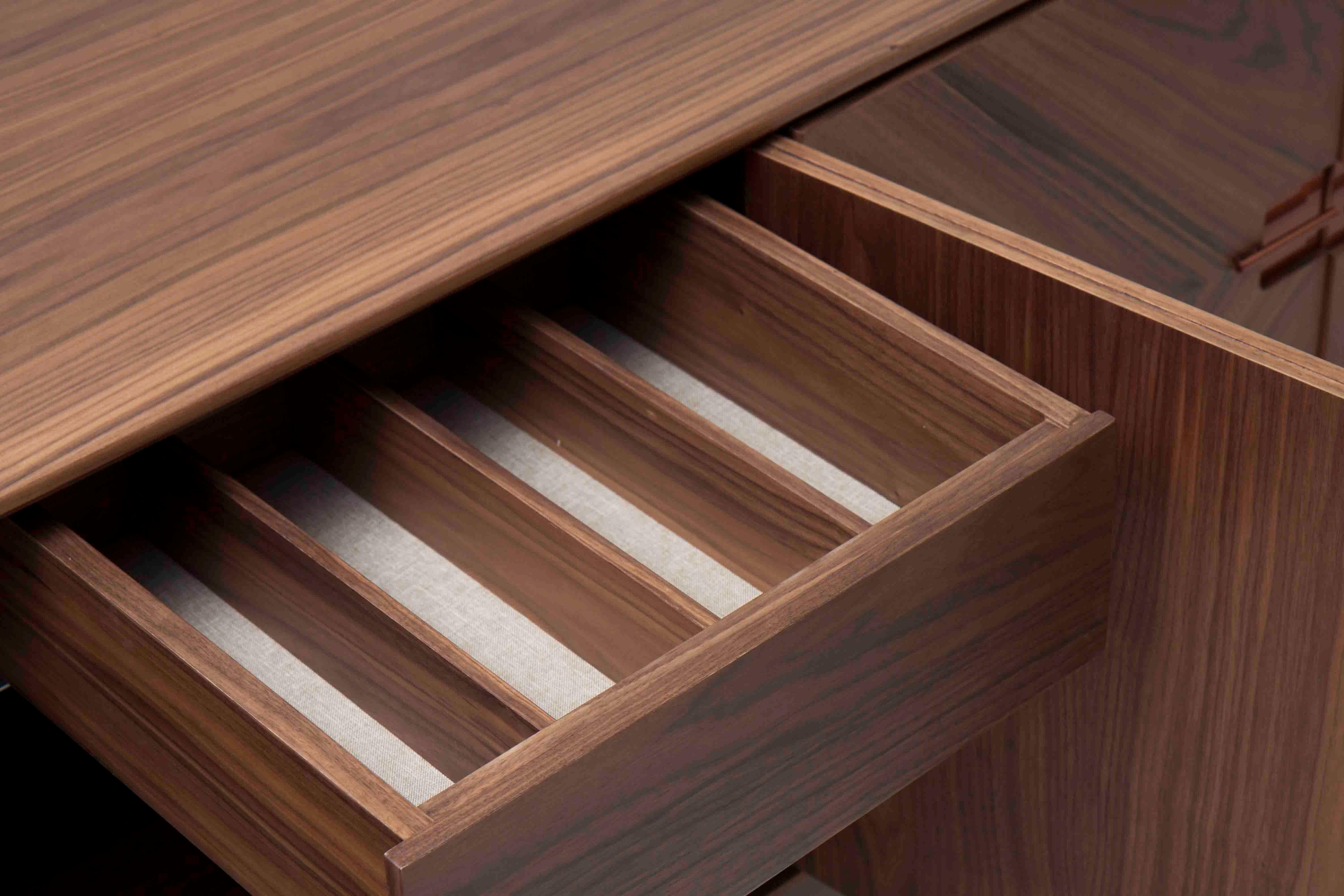 Our sideboard Amilcar, with plenty of storage for dinner, flatware and more—and contrasting strips of wood layered into a chevron pattern on the cabinet fronts—this piece adds a rustic yet modern touch to your space.
Designed by: Daniela