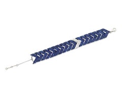 Chevron Sapphire and Diamond Bracelet