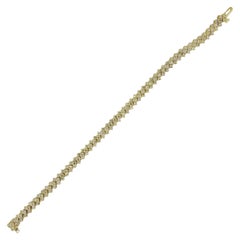 Chevron Style Diamond Tennis Bracelet
