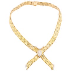Chevron Styled Diamond Necklace