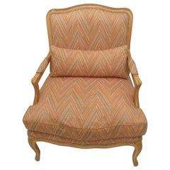Chevron Upholstered Bergere Chair