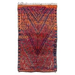 Chevron Vintage Marokkanische Wolle Shag Bereich Teppich