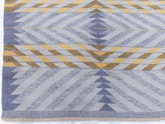 "Chevronn" Modern Flatweave Chevron Ivory Carpet by Doris Leslie Blau