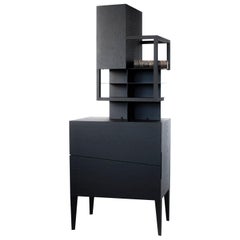 Contemporary Commode or Cabinet  by Studio 1+11 , Black wood  21st Cent , Germany