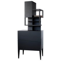 Contemporary Commode or Cabinet by Studio 1+11 , Black wood 21st Cent , Germany