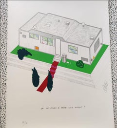 "Chi ha Paura di Frank Lloyd Wright" Silkscreen by Ettore Sottsass, 1977
