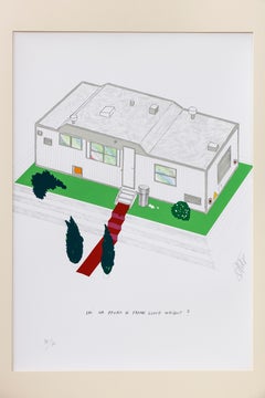 "Chi ha Paura di Frank Lloyd Wright" Silkscreen by Ettore Sottsass, 1977
