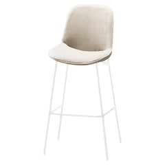 Chiado Bar Stool with Boucle Snow and White