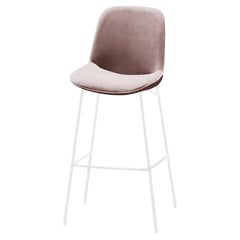 Chiado Counter Stool, Monel Leather with Barcelona Lotus and White
