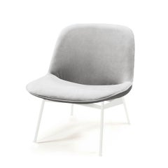 Chiado Lounge Chair with Aluminum and White