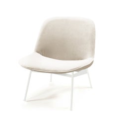 Chiado Lounge Chair with Boucle Snow and White
