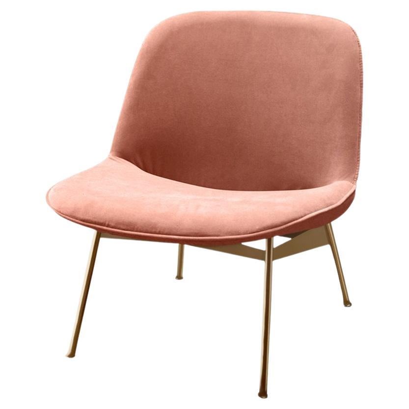 Chiado Lounge Chair with Paris Brick and Gold For Sale