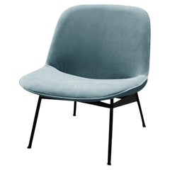 Chiado Lounge Chair with Paris Dark Blue and Black