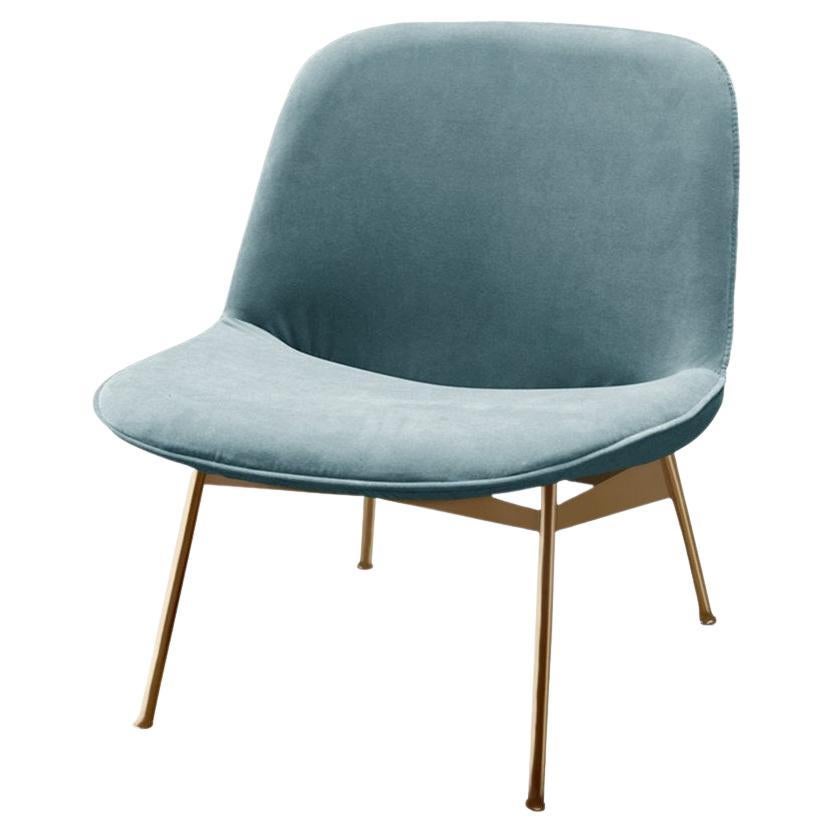 Chiado Lounge Chair with Paris Dark Blue and Gold