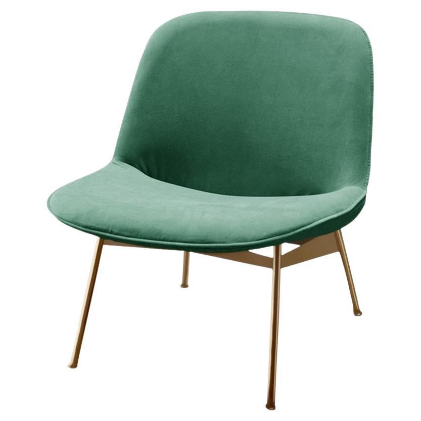 Chiado Lounge Chair with Paris Green and Gold For Sale