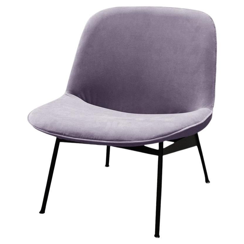 Chiado Lounge Chair with Paris Lavanda and Black For Sale