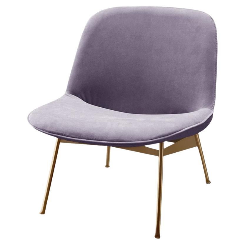 Chiado Lounge Chair with Paris Lavanda and Gold For Sale