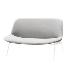 Chiado Sofa, Clean Corn, Large with Aluminum and White