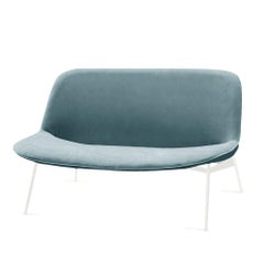 Chiado Sofa, Clean Corn, Large with Paris Dark Blue and White