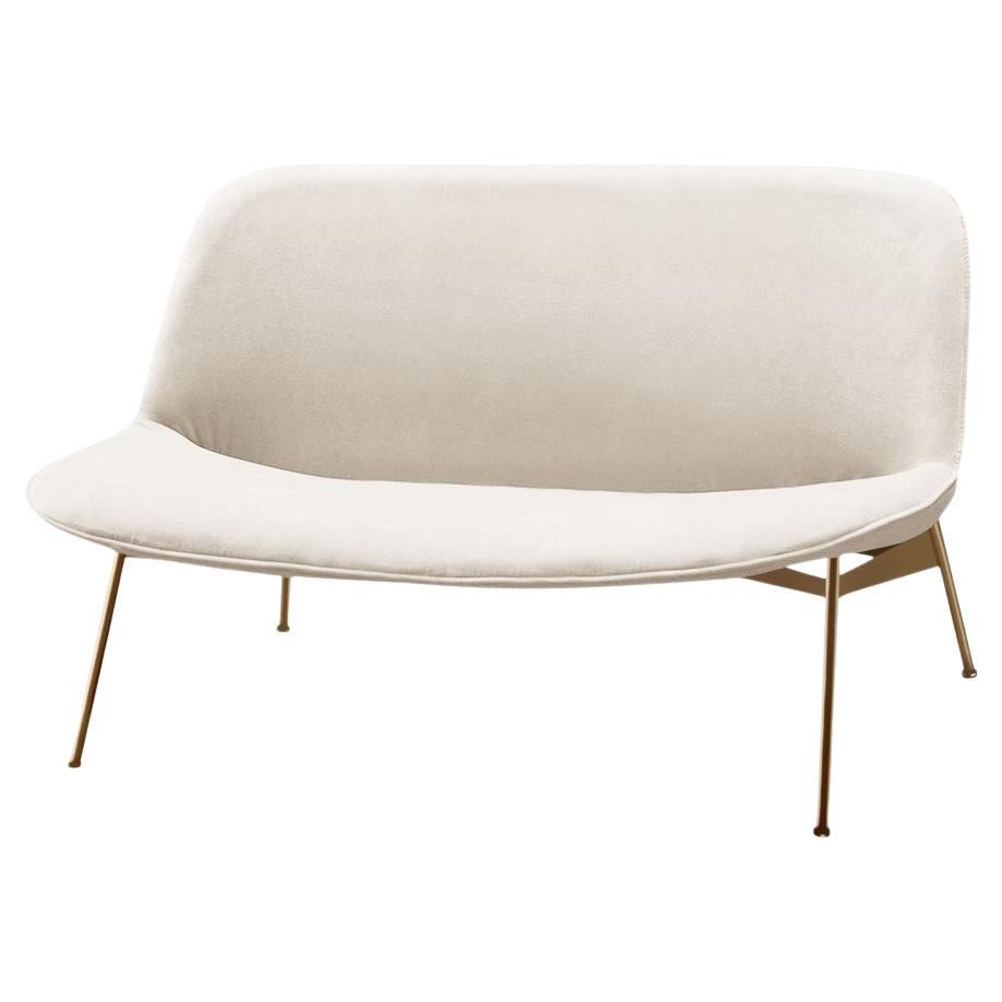 Chiado Sofa, Clean Powder, Large with Boucle Snow and Gold