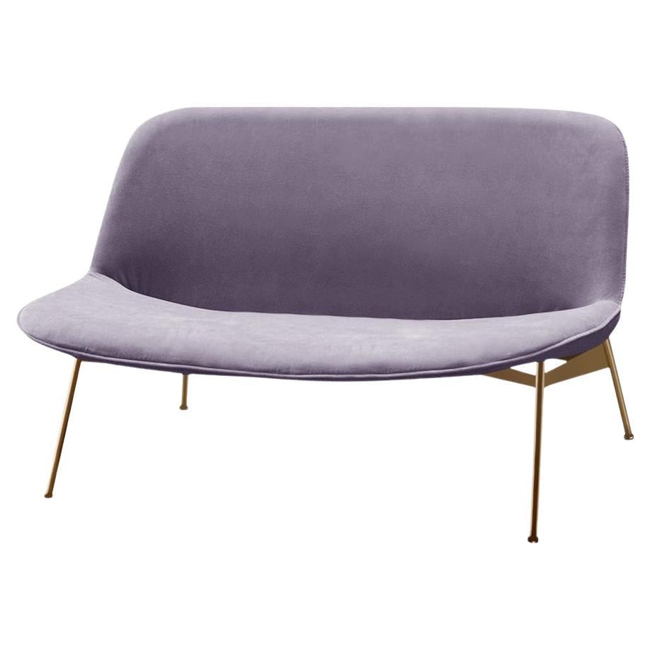 Chiado Sofa, Clean Water, Large with Paris Lavanda and Gold For Sale