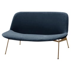 Chiado Sofa, Clean Water, Small with Paris Black and Gold