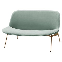 Chiado Sofa, Clean Water, Small with Smooth 60 and Gold