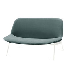 Chiado Sofa, Clean Water, Small with Teal and White